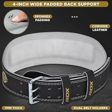 RDX 4″ Suede Leather Weightlifting Belt